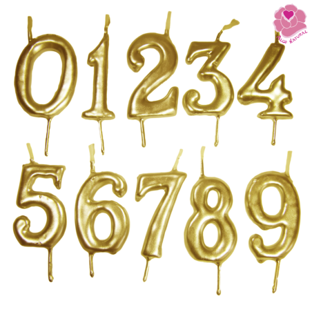 Vela Aniversário Dourada 5,5 cm