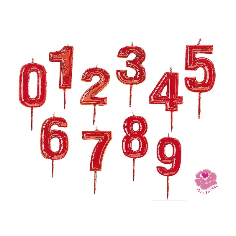 Vela Aniversário Vermelha, 6cm