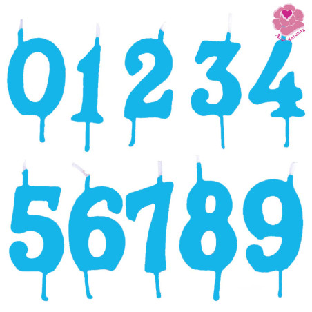 Vela Aniversário Azul Céu 5,5cm