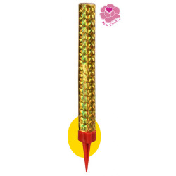 Foguetes para bolos e festas dourado