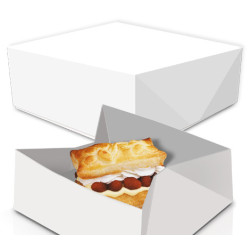 Caixa Bolos Branca 24x24x9,5cm