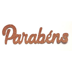 Topper Parabéns glitter