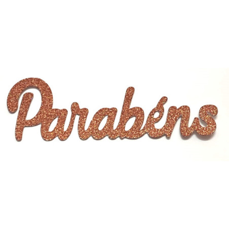Topper Parabéns glitter