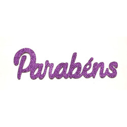 Topper Parabéns glitter