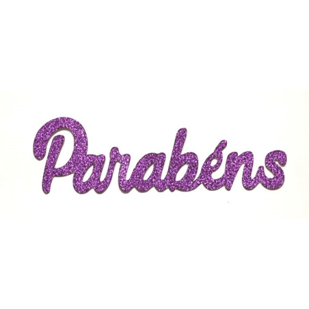 Topper Parabéns glitter