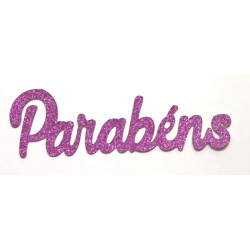 Topper Parabéns glitter