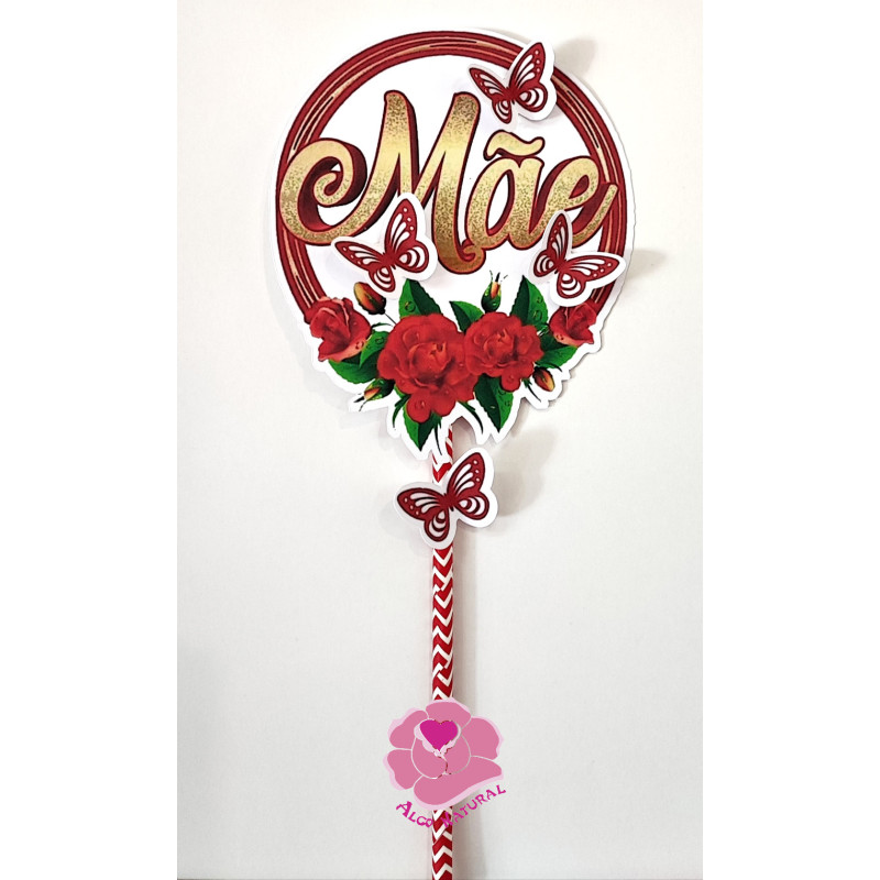 Topper para bolos Mãe