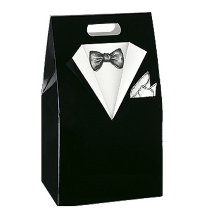 Caixa para presentes camisa com laço 395x250x60mm