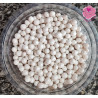 Bolas de cereais crocantes brancas, 4mm