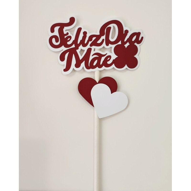 Topper de Bolo – Feliz Dia Mãe