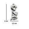 Menino a rezar prata 2x1,5cm