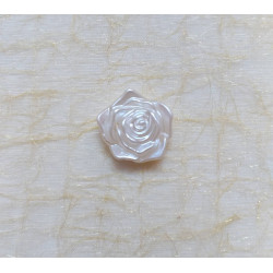 Mini Rosa Resina Pérola 1,5 cm