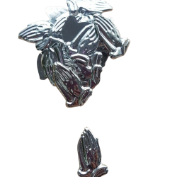 Mãos a rezar prata 2,5 cm