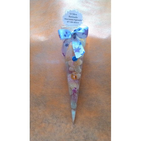 Lembrança Batizado Cone c/Gomas