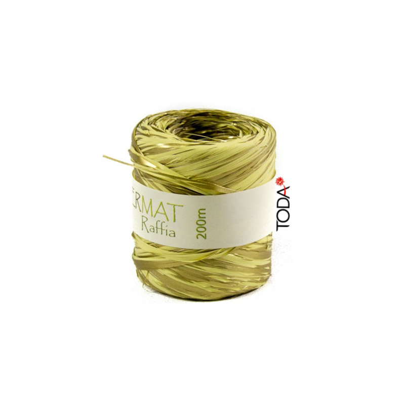 Ráfia Bicolor ouro/bege 200MT