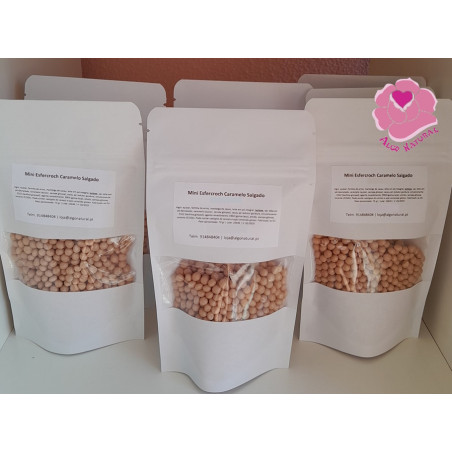 Bolas de cereais crocantes caramelo salgado 4mm