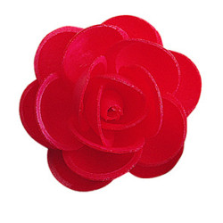Rosa vermelha hóstia sem folha 4,5cm