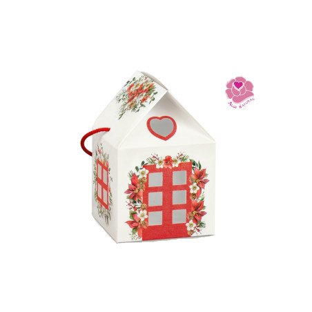 Caixa casa c/cordão White Little Houses 120x120x110mm