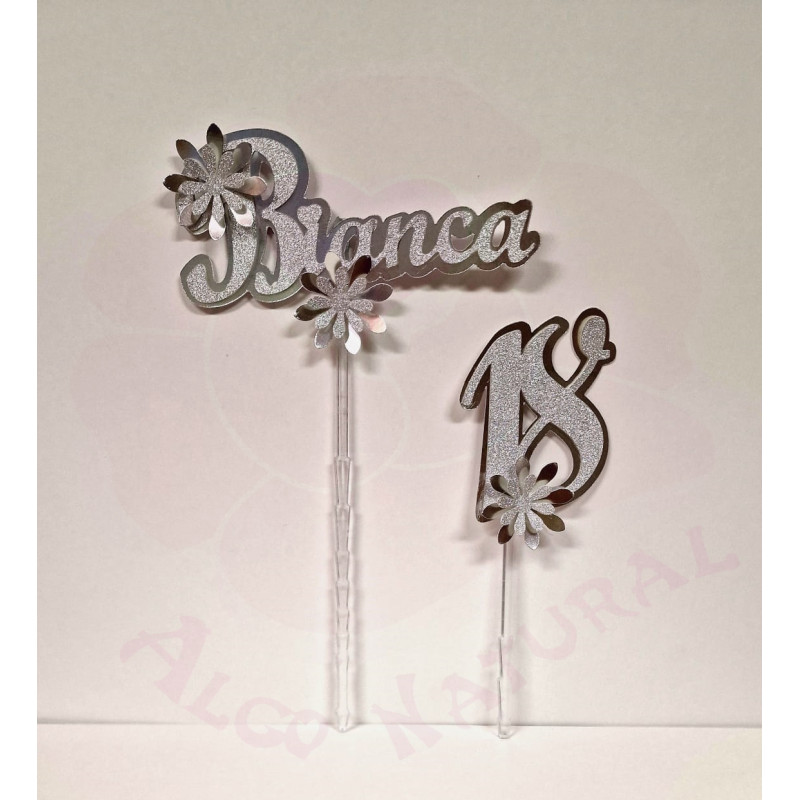 Kit Topper para bolos Bianca + idade