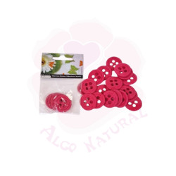 Conj. 5 botões rosa Feltro 3cm