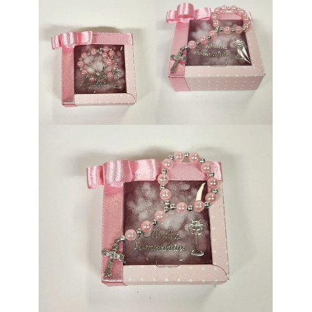 Lembrança Comunhão Caixa Rosa Pintas