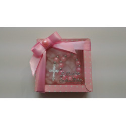 Lembrança Comunhão Caixa Rosa Pintas