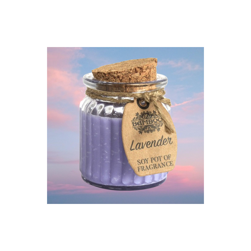 Pote de Vela de Cera de Soja - Lavanda