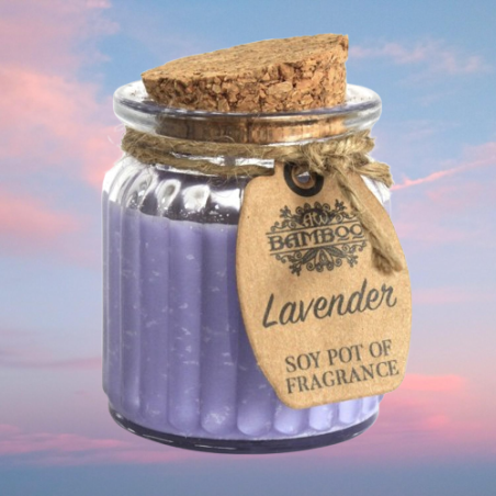 Pote de Vela de Cera de Soja - Lavanda