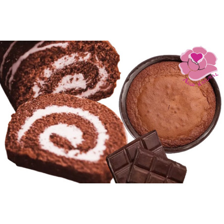 Bolo Biscuit de Chocolate - massa tipo pão de ló