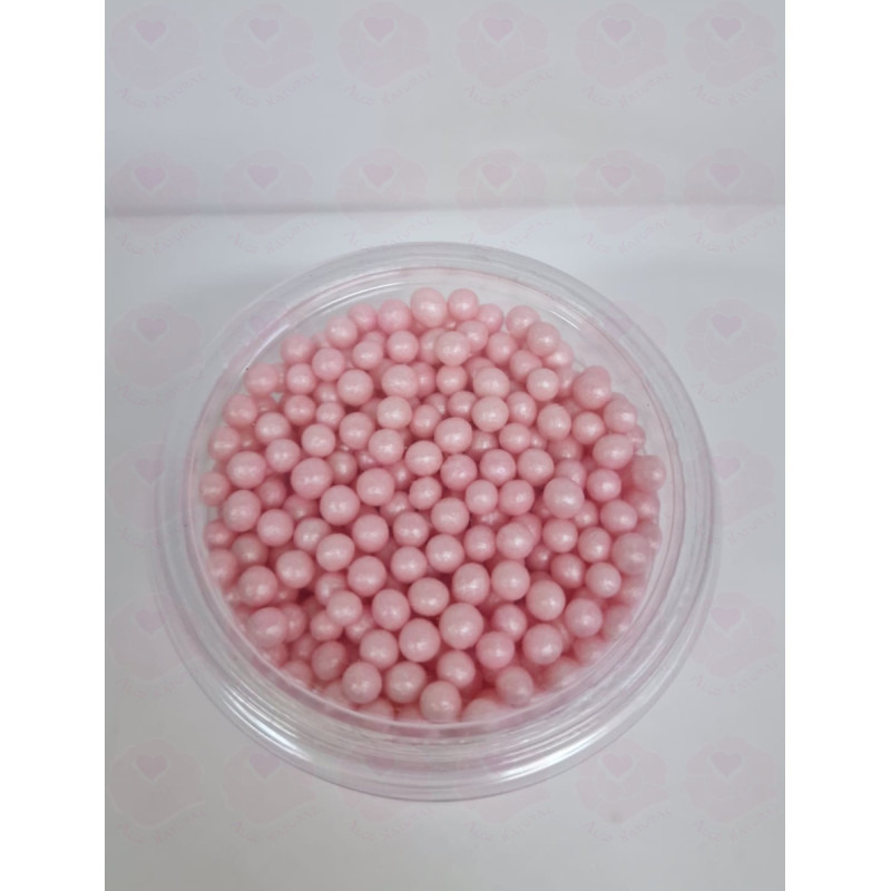 Pérolas açúcar rosa brilhante
