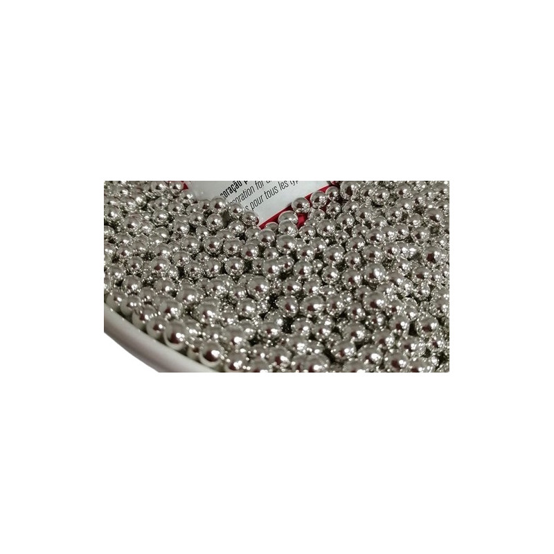 Pérolas Prata Brilhante 4mm