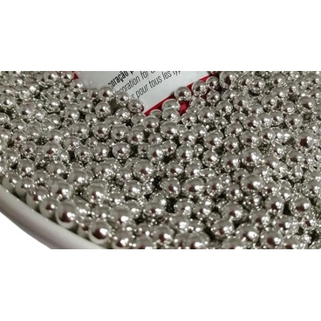 Pérolas Prata Brilhante 4mm