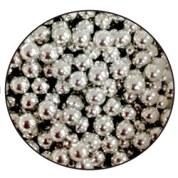 Pérolas Prata Brilhante 4mm