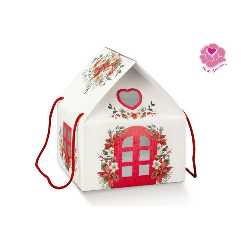 Caixa casa c/cordão White Little Houses 245x245x150mm