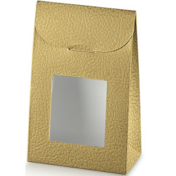 Caixa Dourada c/ Janela 90X45X130MM