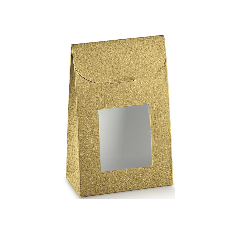 Caixa Dourada c/ Janela 90X45X130MM