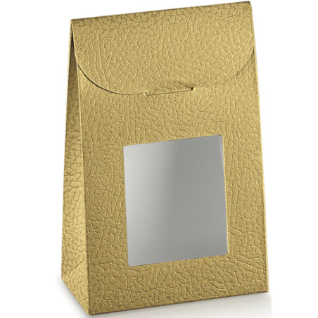 Caixa Dourada c/ Janela 90X45X130MM