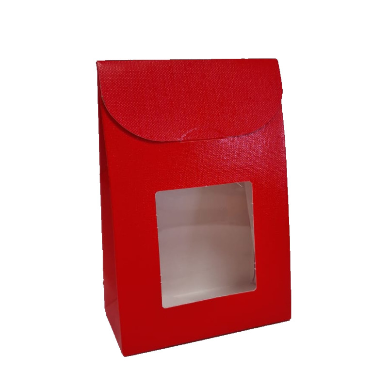 Caixa Vermelha c/ Janela 90x45x130mm