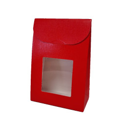 Caixa Vermelha c/ Janela 90x45x130mm