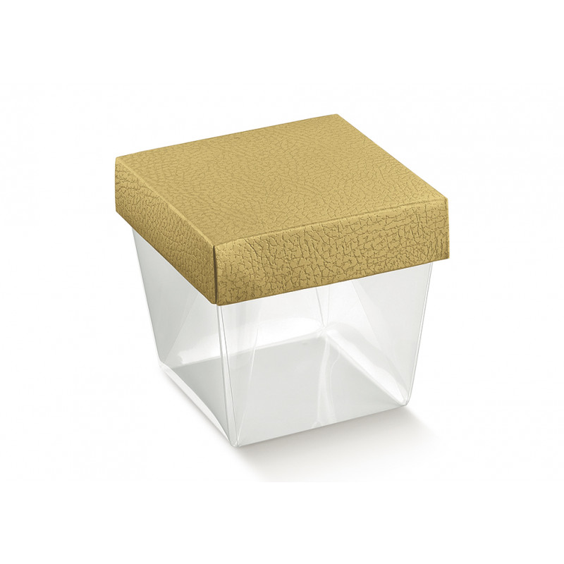 Caixa Copo Flor Transparente 60x60x80mm