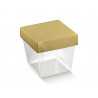 Caixa Copo Flor Transparente 60x60x80mm