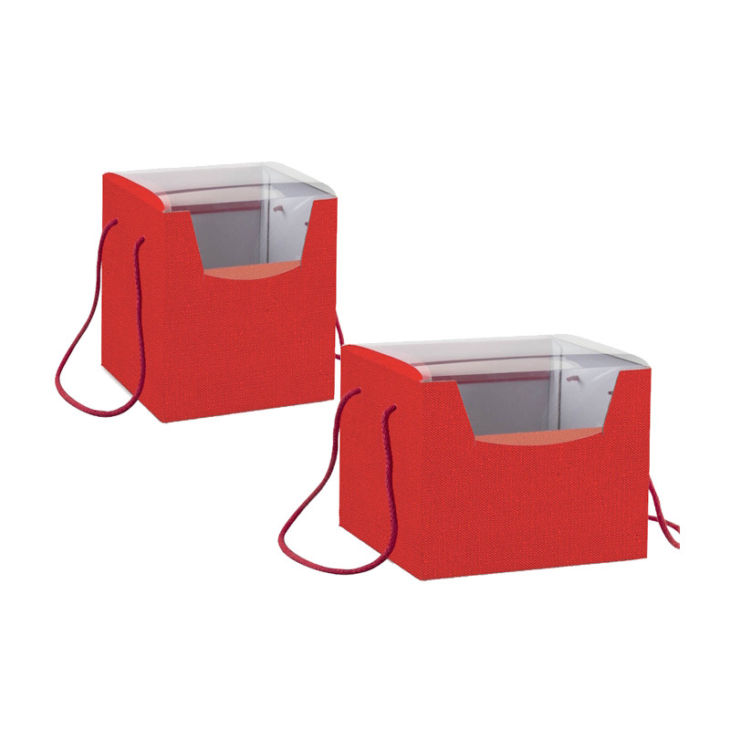 Caixa vermelha c/cordão para presentes