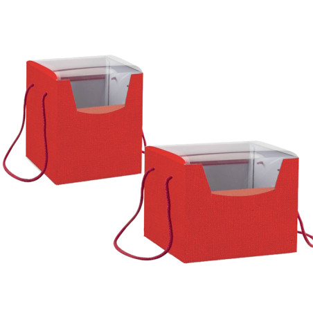 Caixa vermelha c/cordão para presentes