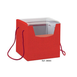 Caixa vermelha c/cordão para presentes