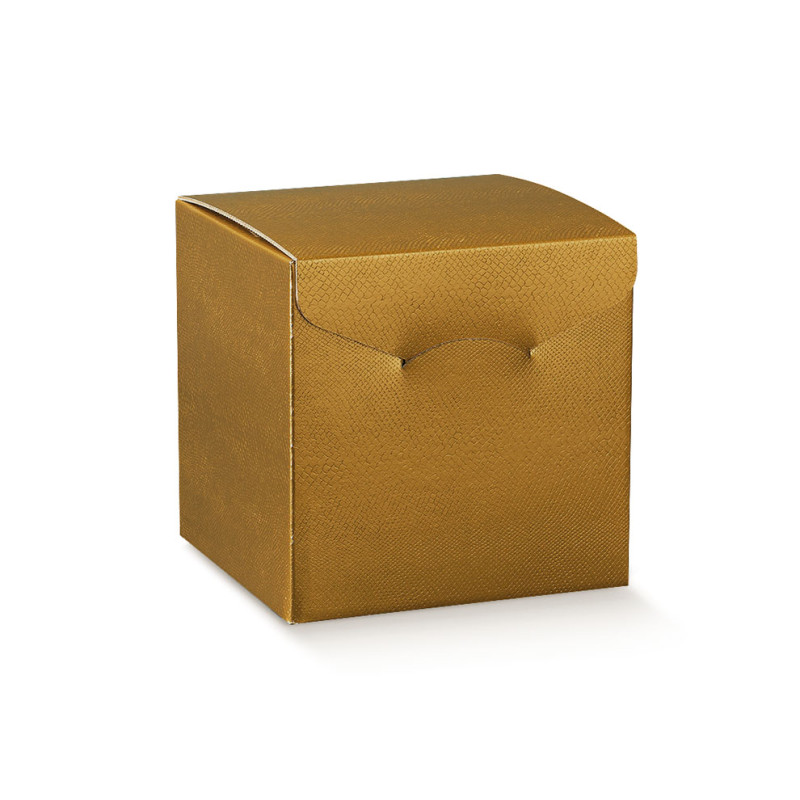 Caixa Presente / Pastelaria / Cabaz - Ouro 200x200x180mm