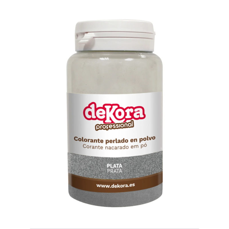 25g Corante prata com efeito pérola - Dekora
