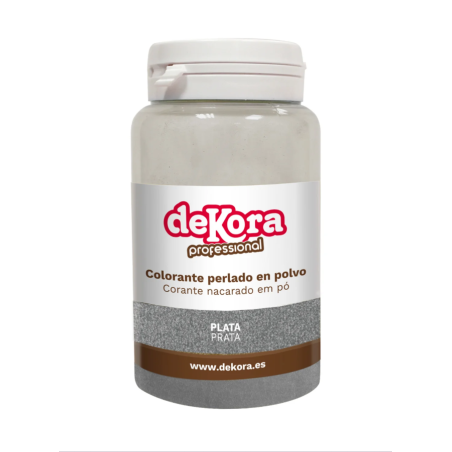 25g Corante prata com efeito pérola - Dekora