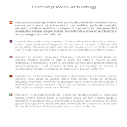 25g Corante ouro com efeito pérola - Modecor