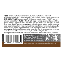25g Corante prata com efeito pérola - Dekora