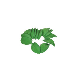 Folhas Roseira Verde em Pasta de Açúcar 3x1,5 cm